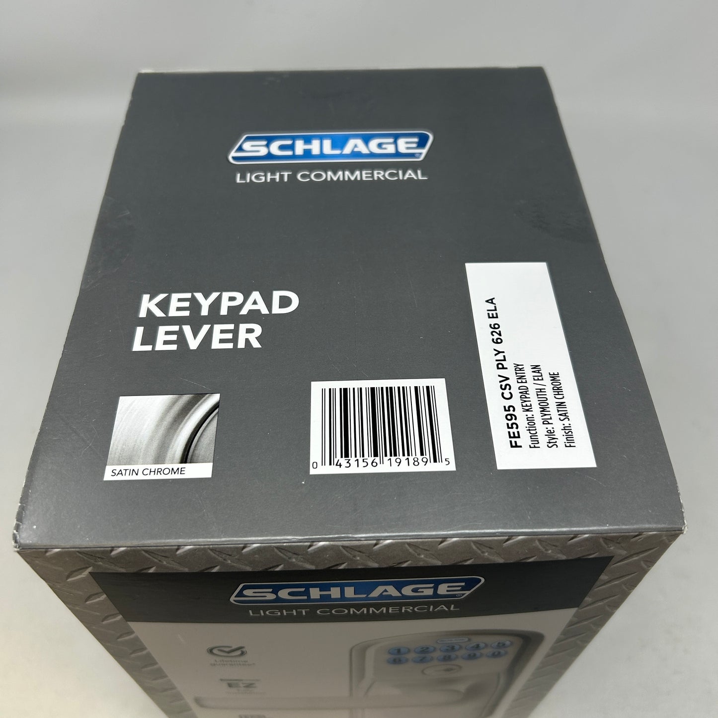 New Schlage FE595 Keypad Entry Lever Plymouth Satin Chrome 626 Elan Flex-Lock