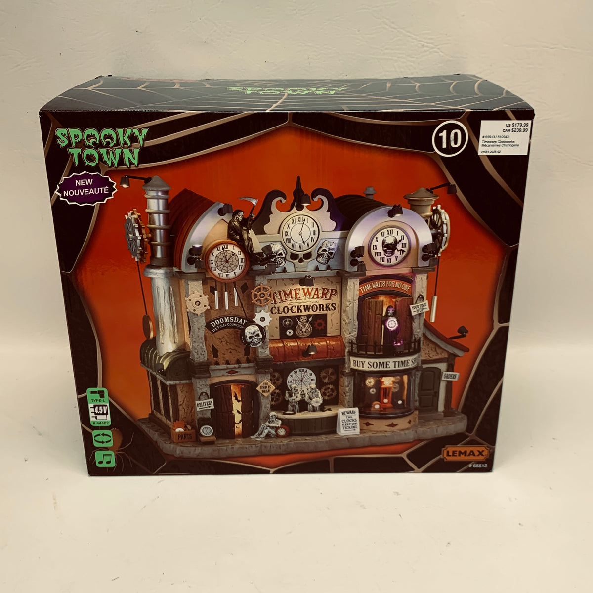 New Lemax Spooky Town Timewarp Clockworks Village Building 65513
