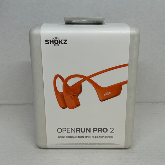 New Shokz OpenRun Pro 2 Bone Conduction Open-Ear Sport Headphones Orange