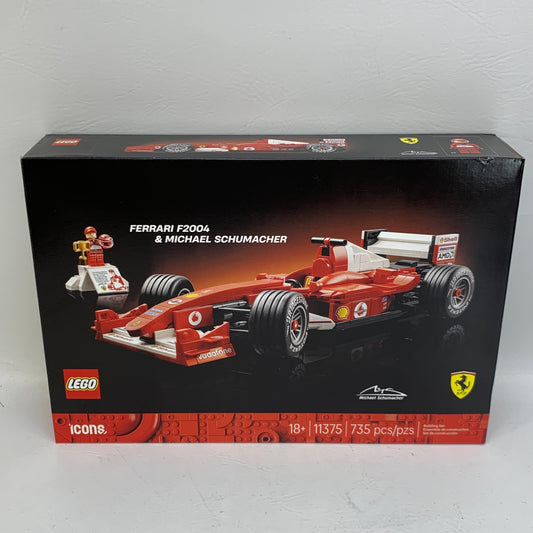New Lego Icons Ferrari F2004 & Michael Schumacher Building Set 11375