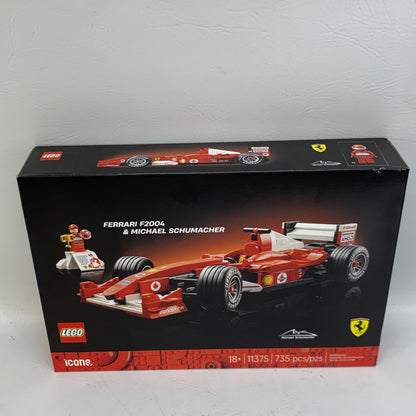 New Lego Icons Ferrari F2004 & Michael Schumacher Building Set 11375