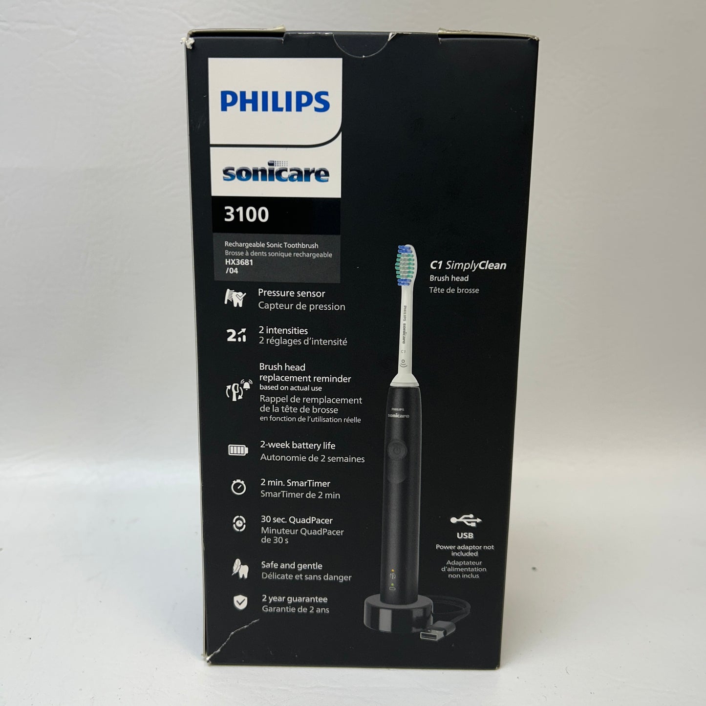 New Philips Sonicare 3100 Rechargeable Electric Power Toothbrush  HX3681/04
