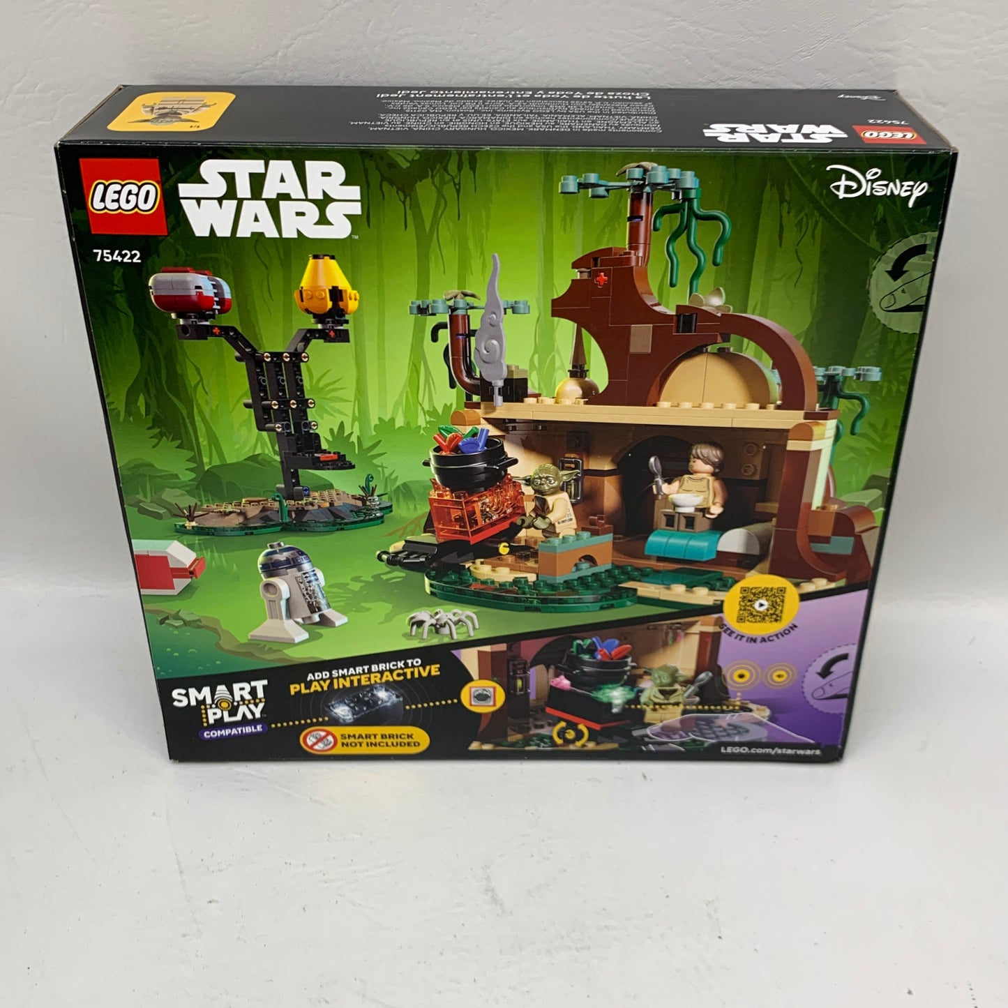 New Lego Star Wars Smart Play: Yoda’s Hut and Jedi Training Building Toy 75422