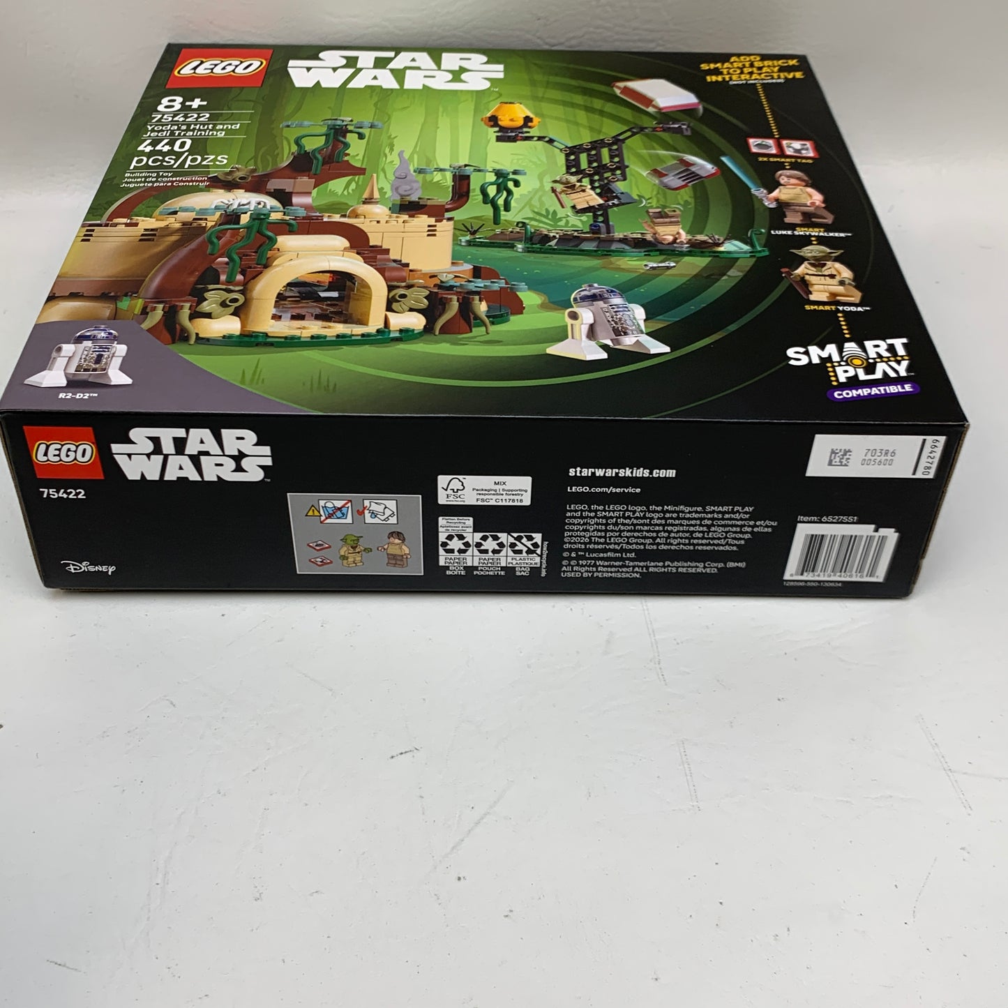 New Lego Star Wars Smart Play: Yoda’s Hut and Jedi Training Building Toy 75422