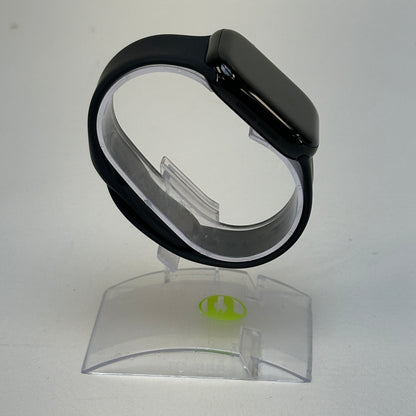 Unlocked Apple Watch Series 11 42MM Jet Black Stainless Steel Black Sport Band MF834LW/A