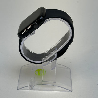 Unlocked Apple Watch Series 11 42MM Jet Black Stainless Steel Black Sport Band MF834LW/A
