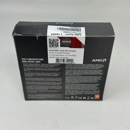 New AMD Ryzen 5 7600X 4.70GHz 6 Core 100-100000593 12 Thread AM5