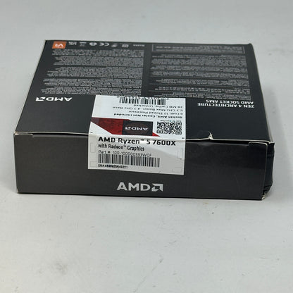 New AMD Ryzen 5 7600X 4.70GHz 6 Core 100-100000593 12 Thread AM5