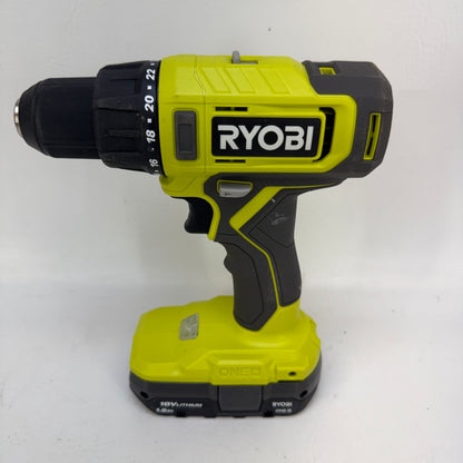 Ryobi 18V Cordless Drill Driver 1/2 Inch 1.5 Ah Battery PCL206