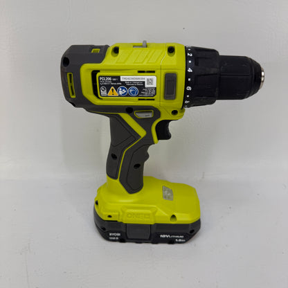Ryobi 18V Cordless Drill Driver 1/2 Inch 1.5 Ah Battery PCL206