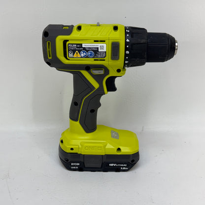 Ryobi 18V Cordless Drill Driver 1/2 Inch 1.5 Ah Battery PCL206
