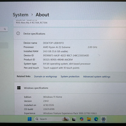 Asus ROG Xbox Ally X 7" AMD Ryzen AI Z2 Extreme 24GB RAM 1TB Black