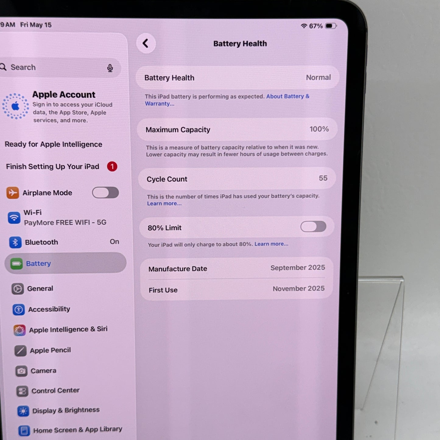 WiFi Only Apple iPad Pro 11" M5 256GB Space Black MDWK4LL/A