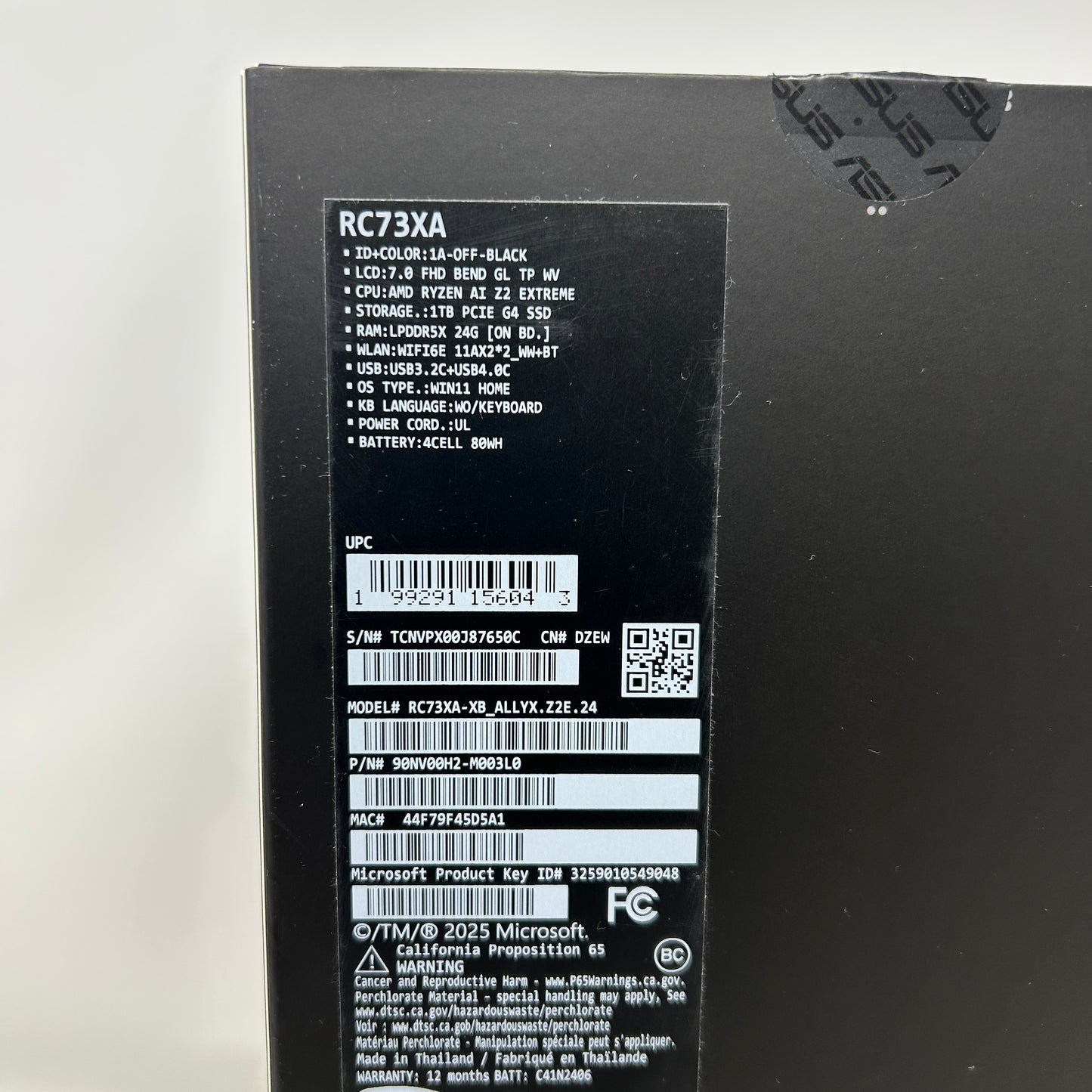 Asus ROG Xbox Ally X 7" AMD Ryzen AI Z2 Extreme 24GB RAM 1TB Black
