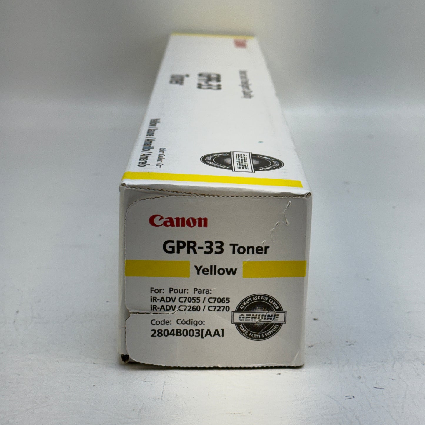New Canon GPR-33 Yellow Toner Cartridge 2804B003AA
