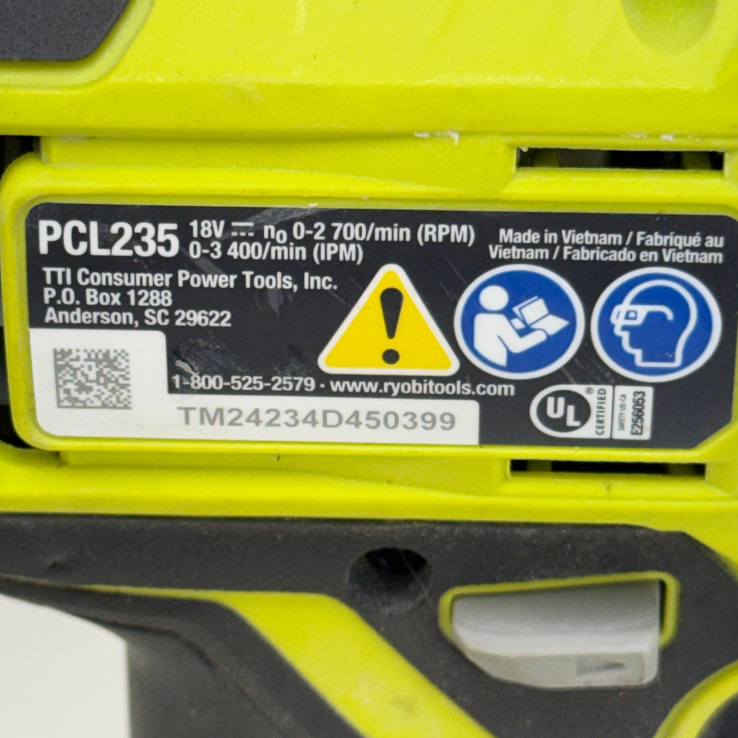 Ryobi PCL235K1 ONE+ 18V Cordless 1/4" Impact Driver Kit w/Battery & Charger