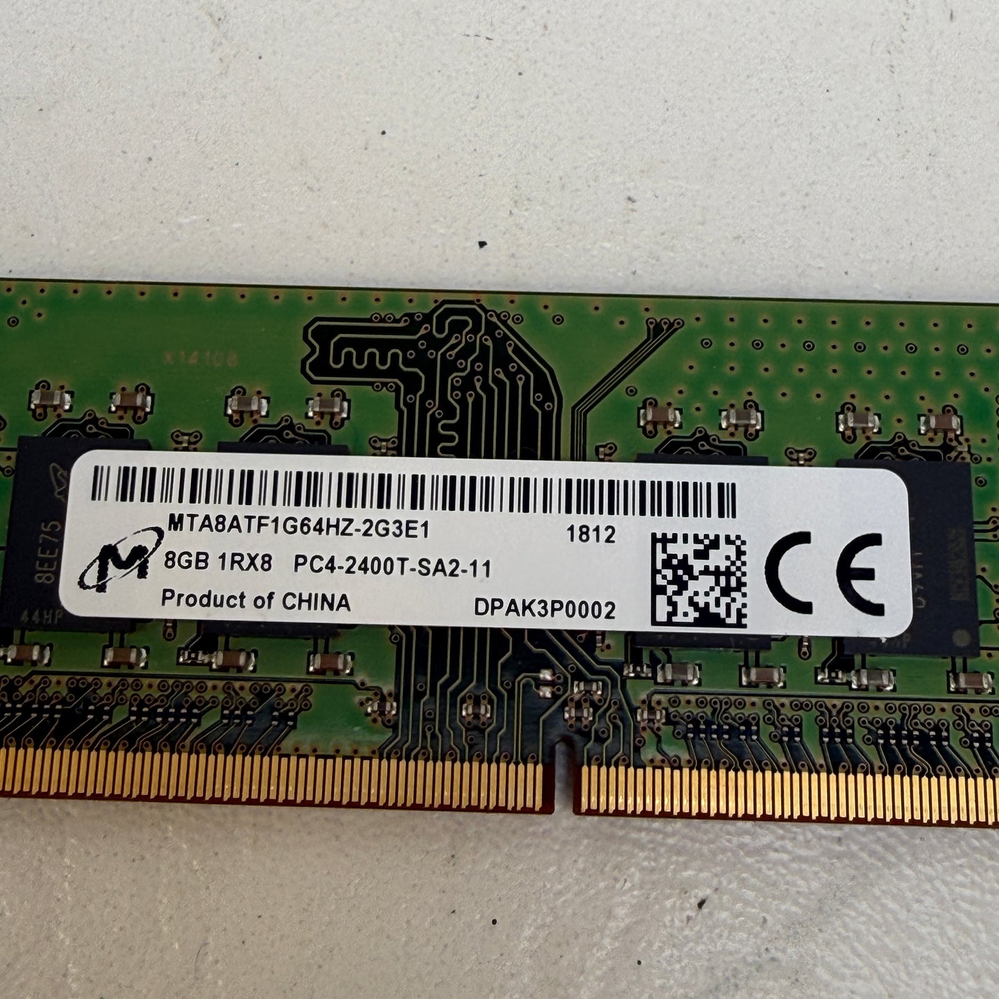 Micron  2400 SODIMM 1.2V CL17 8GB (1x8GB) RAM DDR4 2400MHz MTA8ATF1G64HZ-2G3E1
