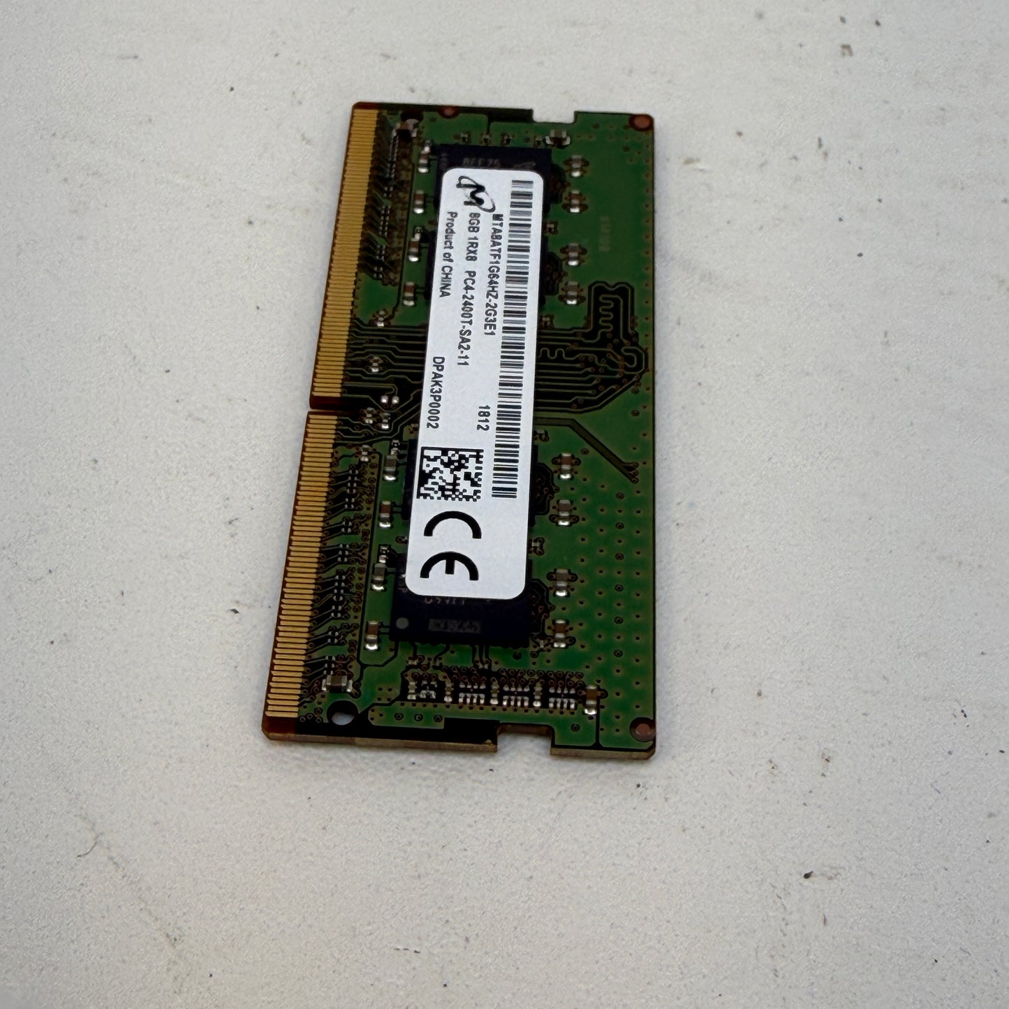 Micron  2400 SODIMM 1.2V CL17 8GB (1x8GB) RAM DDR4 2400MHz MTA8ATF1G64HZ-2G3E1