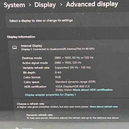 Microsoft Surface Pro 11 2076 13" Snapdragon X Elite 3.4GHz 16GB RAM 1TB SSD