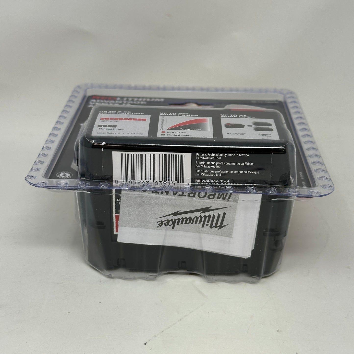 New Milwaukee 18-Volt 5.0 Ah Lithium-Ion Battery Pack 48-11-1850R