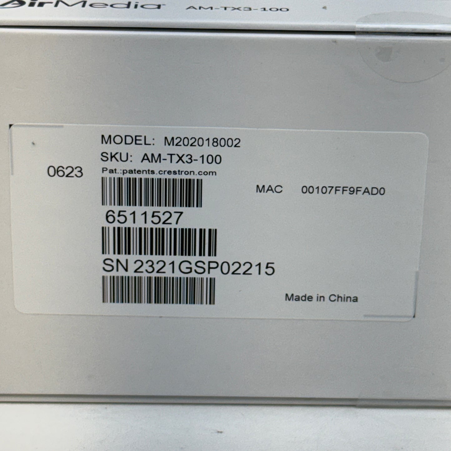 New Crestron AirMedia Series 3 Connect Adapter AM-TX3-100 Wireless Transmitter
