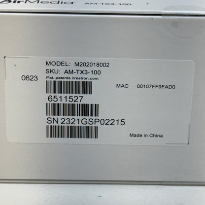 New Crestron AirMedia Series 3 Connect Adapter AM-TX3-100 Wireless Transmitter