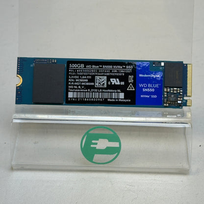 Western Digital WD M.2 2280 WD Blue SN550 500GB M.2 NVMe Gen 3.0 x 4 SSD 