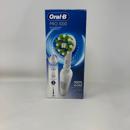New Oral-B Pro 1000 Electric Rechargeable Toothbrush White