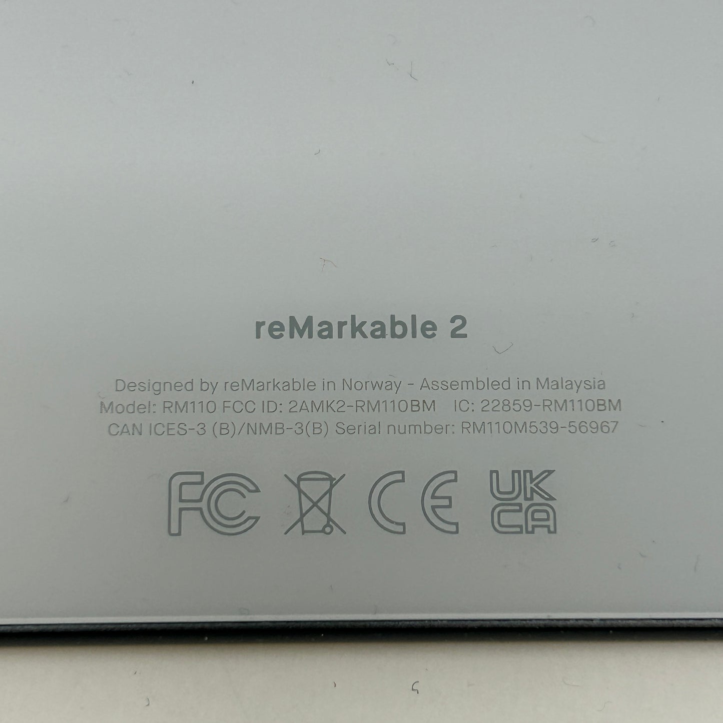 reMarkable 2 10.3" 8GB Paper Tablet WiFi RM110 White/Gray