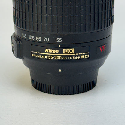 Nikon AF-S DX NIKKOR 55-200mm f/4-5.6G ED Auto & Manual Lens F