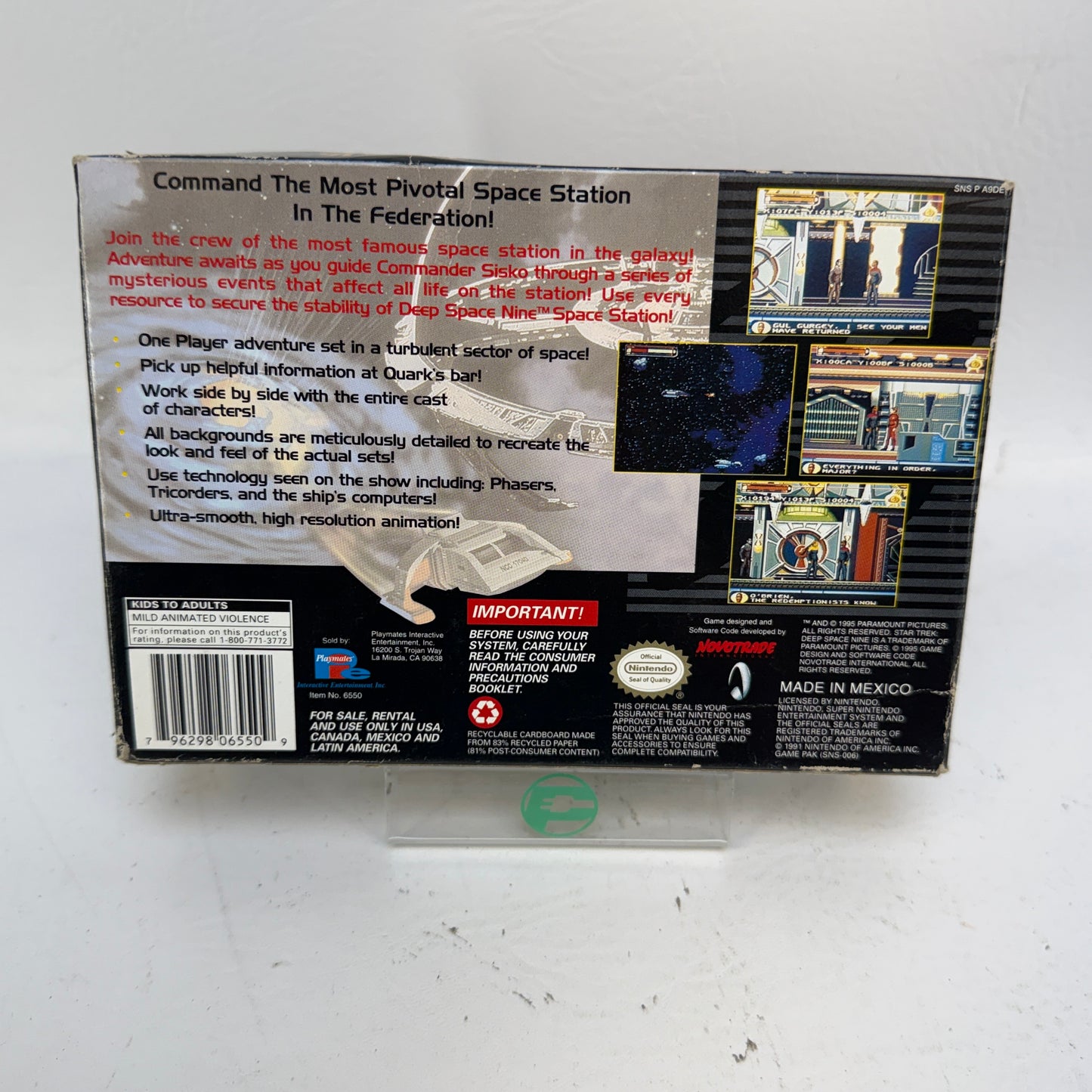Star Trek Deep Space Nine Crossroads of Time (Super Nintendo SNES, 1995)