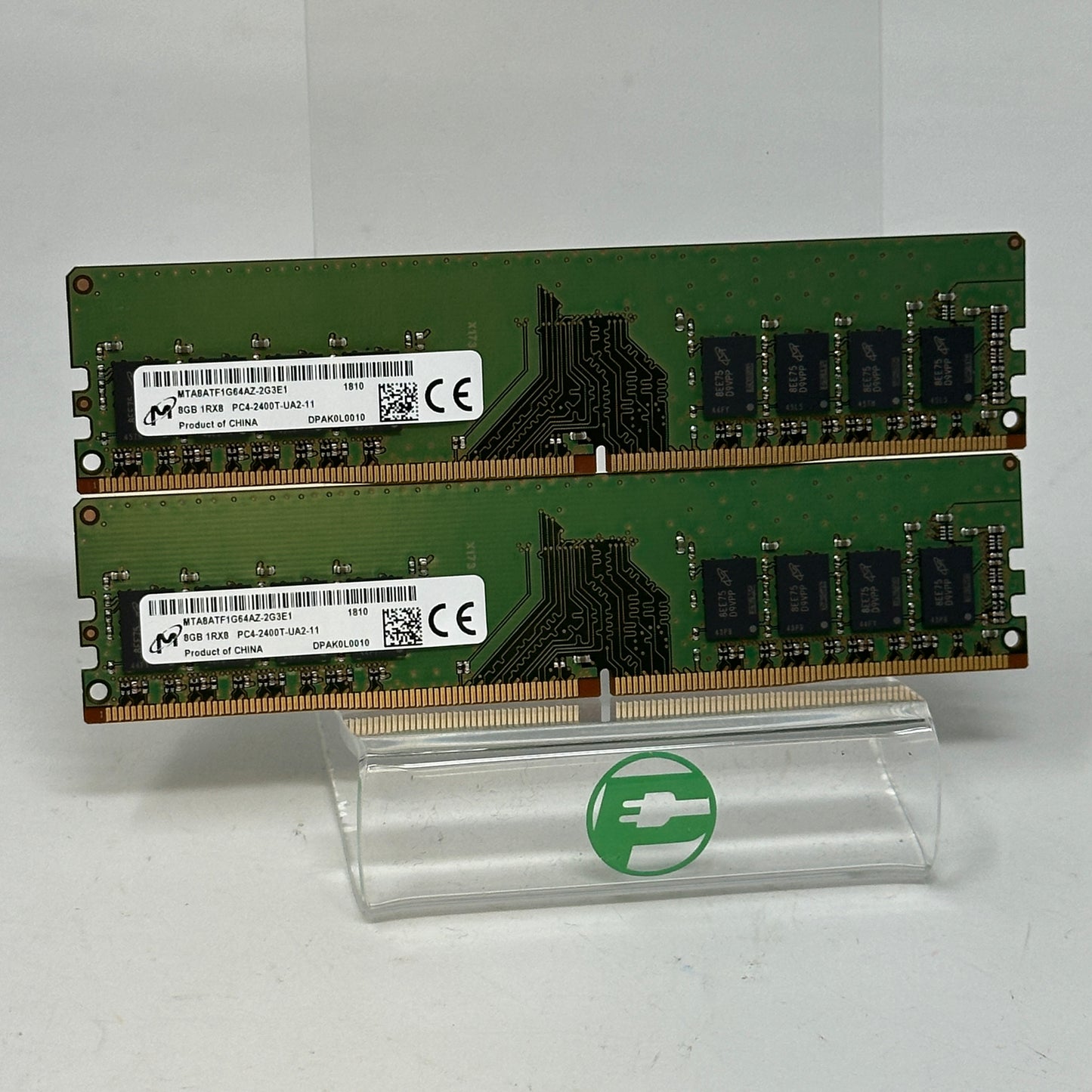 Micron  1RX8 PC4-2400T-UA2-11 16GB (2x8GB) RAM DDR4 2400MHz MTA8ATF1G64AZ-2G3E1