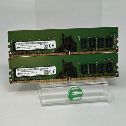 Micron  1RX8 PC4-2400T-UA2-11 16GB (2x8GB) RAM DDR4 2400MHz MTA8ATF1G64AZ