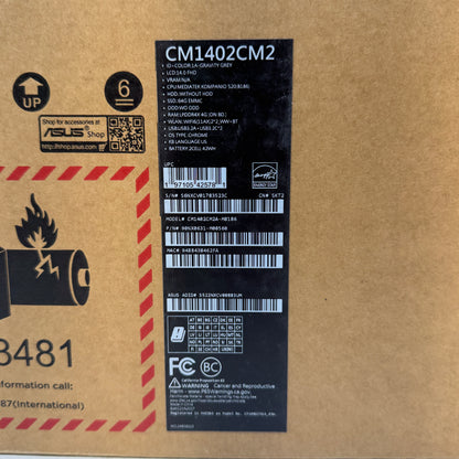 New Asus Chromebook CM14 CM1402CM2A 14" MediaTek Kompanio 520 2.05Ghz 4GB RAM 64GB eMMc