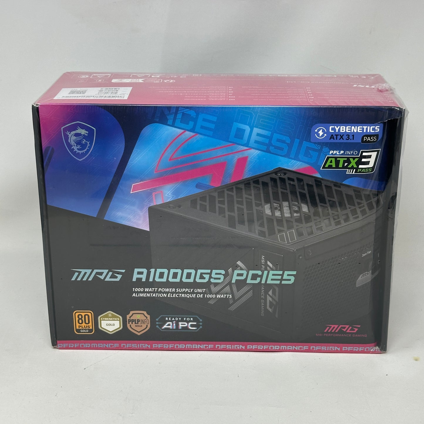New MSi MPG A1000GS PCIE5 NA 80 Plus Gold 1000W Fully Modular Power Supply