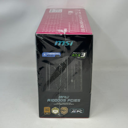 New MSi MPG A1000GS PCIE5 NA 80 Plus Gold 1000W Fully Modular Power Supply