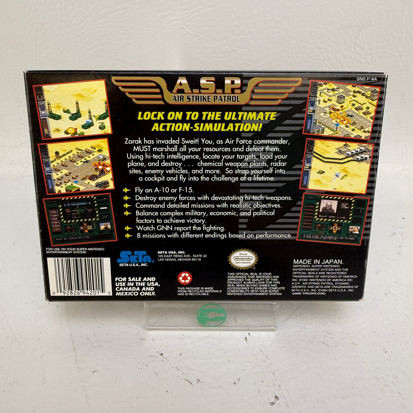 A.S.P. Air Strike Patrol (Super Nintendo SNES, 1995)