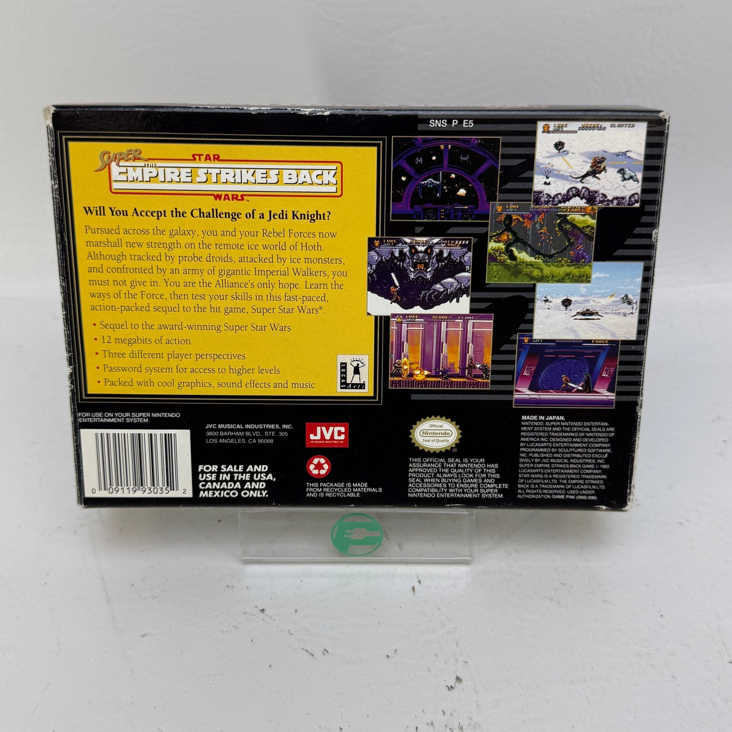 Super Star Wars Empire Strikes Back (Super Nintendo SNES, 1993)