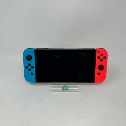 Nintendo Switch Neon Blue Red Joy-Con Console Bundle Original Box Xtreme Shield 