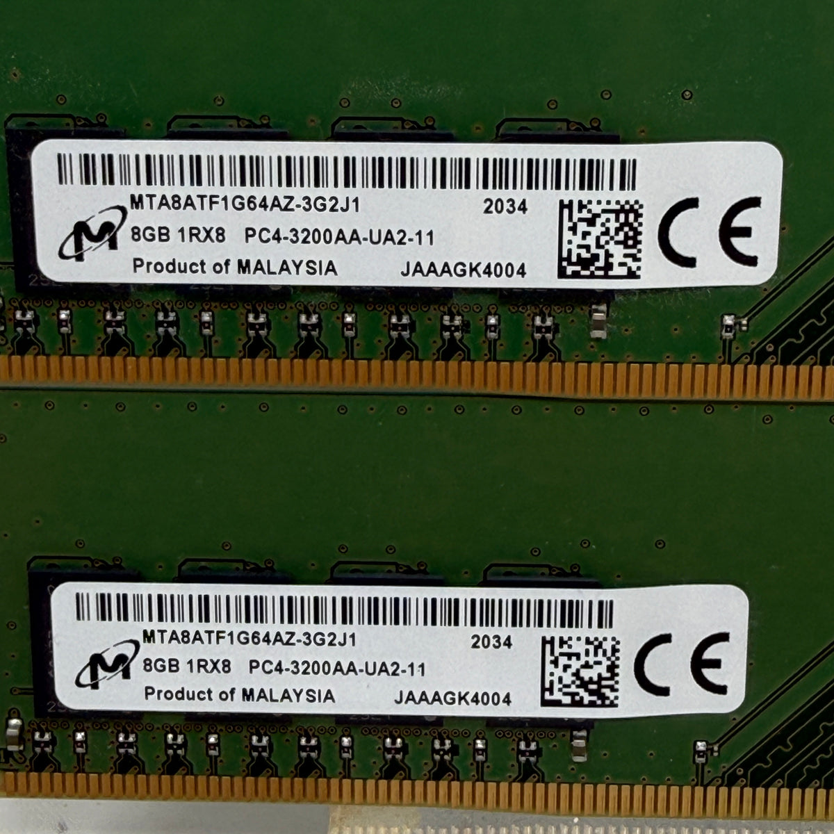 Micron 16GB (2x8GB) RAM DDR4 2933MHz MTA8AF1G64AZ-3G2J1