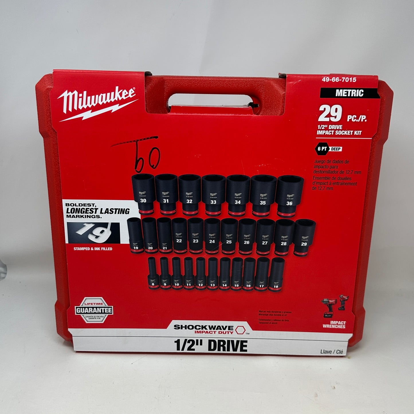 New Milwaukee 1/2 in. Drive Metric 6 Point Impact Socket Set (29-Piece)