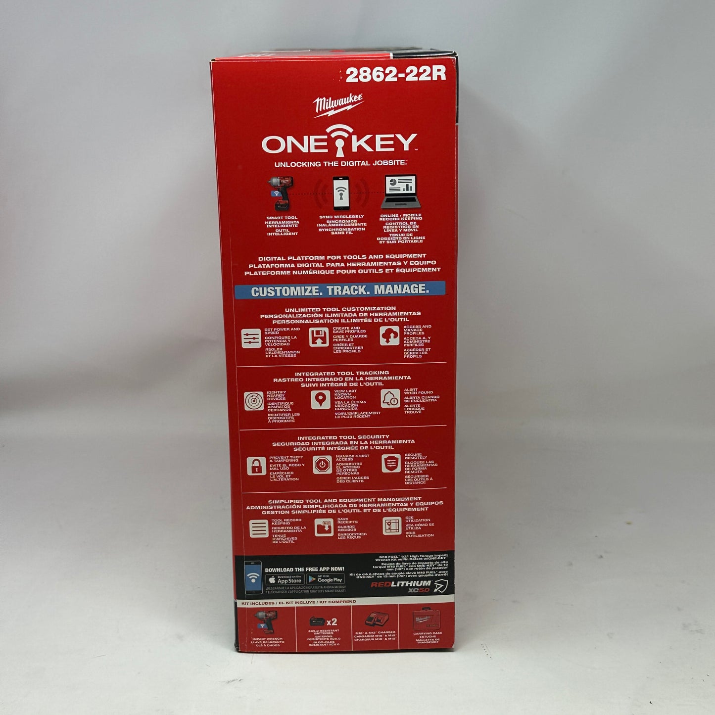 New Milwaukee 2769-22R M18 ½" Ext. Anvil Controlled Torque Impact Wrench w/ONE-KEY