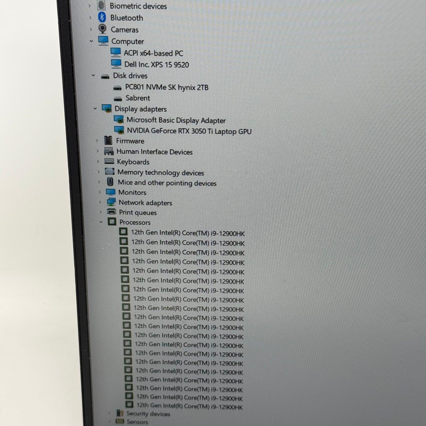 Dell XPS 15 19520 15.6" i9-12900HK 2.5GHz 64GB RAM 2TB SSD GeForce RTX 3050 Ti