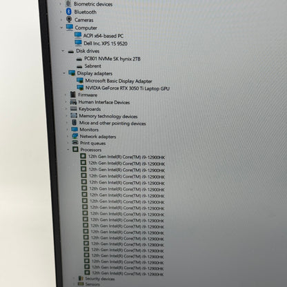 Dell XPS 15 19520 15.6" i9-12900HK 2.5GHz 64GB RAM 2TB SSD GeForce RTX 3050 Ti