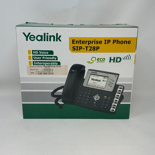 New Yealink FortiFone-210 Executive IP Phone W/POE YEA-SIP-T28P