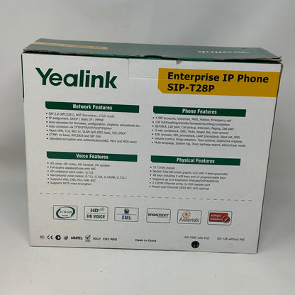 New Yealink FortiFone-210 Executive IP Phone W/POE YEA-SIP-T28P