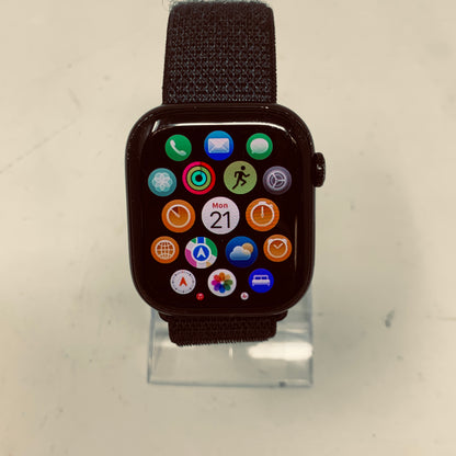  Apple Watch Series 10 46MM Black Aluminum Plum Sport Loop MWWR3LW/A