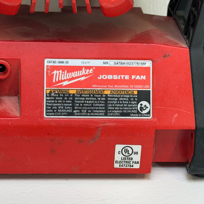 Milwaukee M18 18-Volt Lithium-Ion Cordless Jobsite Fan Tool Only 0886-20