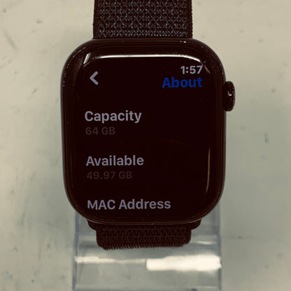  Apple Watch Series 10 46MM Black Aluminum Plum Sport Loop MWWR3LW/A