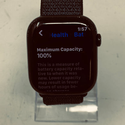  Apple Watch Series 10 46MM Black Aluminum Plum Sport Loop MWWR3LW/A